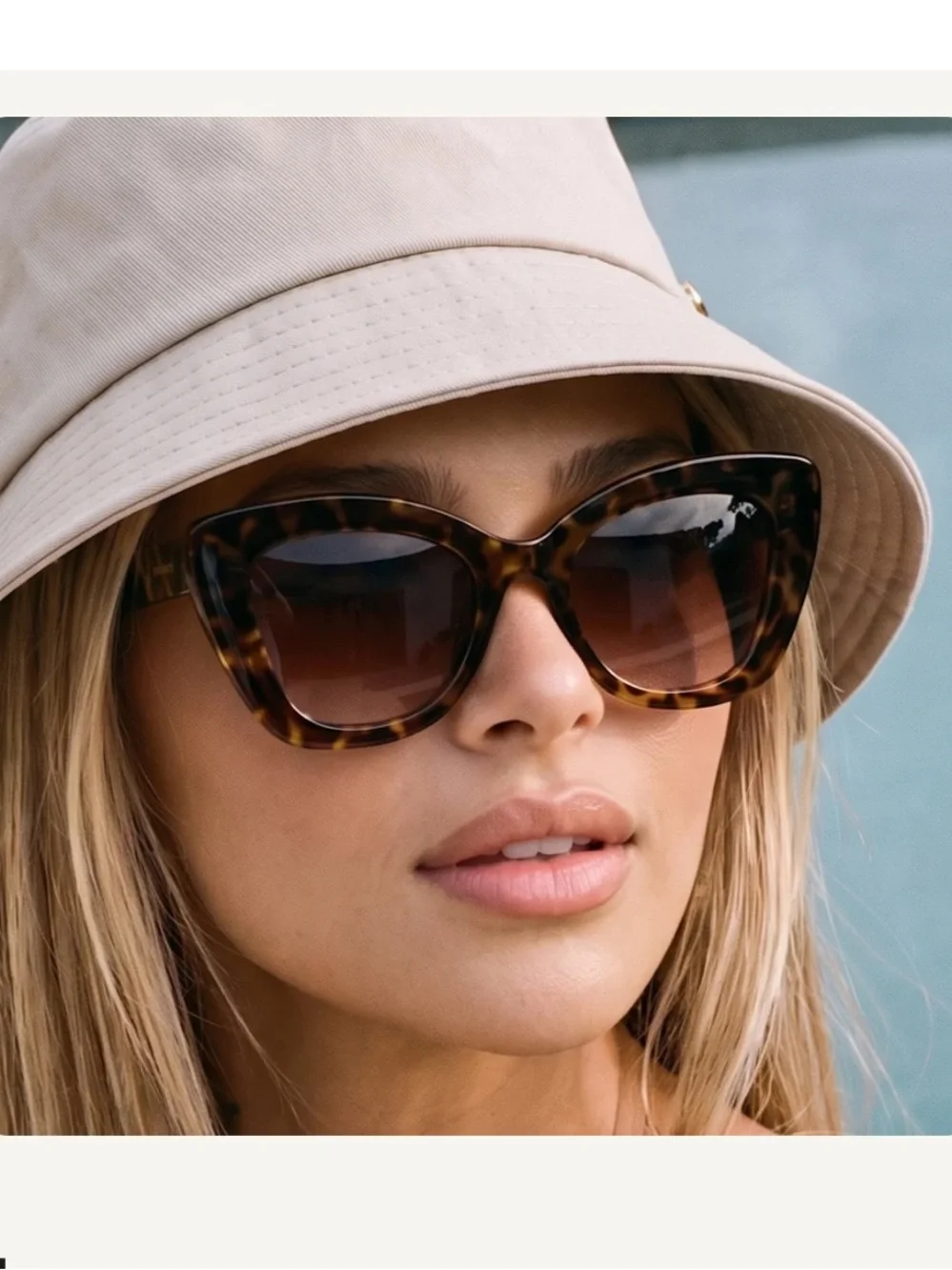 Tortoise Cat-Eye Sunglasses - Brown
